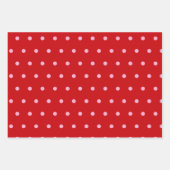 Rosa auf roten Punkten  Geschenkpapier Set (Vorderseite 3)