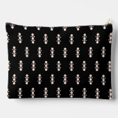 Rosa auf schwarz zubehörtasche (Rückseite)