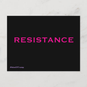 Rosa auf schwarzer Hintergrundresistenz Postkarte