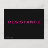 Rosa auf schwarzer Hintergrundresistenz Postkarte (Vorderseite)