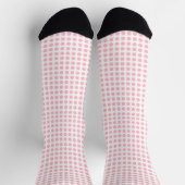 Rosa auf weißem Mittelformat. Polka Dots Socks Socken (Oben)