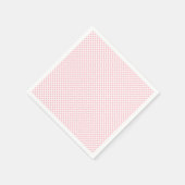 Rosa auf weißem Polka-Dotpapier Serviette (Ecke)