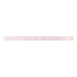 Rosa auf weißem Polka Dots Ribbon Satinband