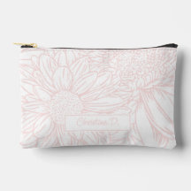 Rosa auf weißen Chrysanthemen mit Namen