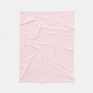 Rosa auf weißen Polka-Punkten kleiner Größe Fleecedecke