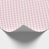 Rosa auf weißen Polka-Punkten kleiner Größe Geschenkpapier (Ecke)