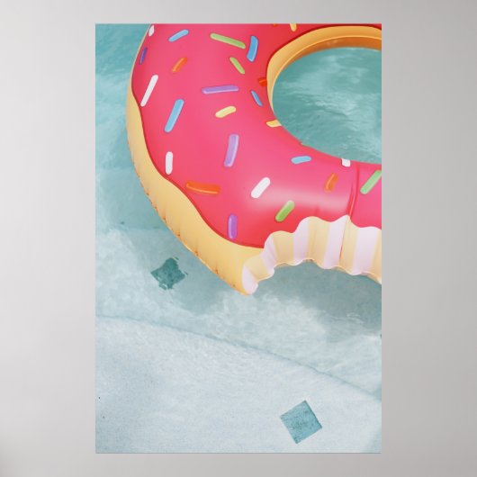 Rosa aufblasbare Donut-Floating Poster (Vorne)