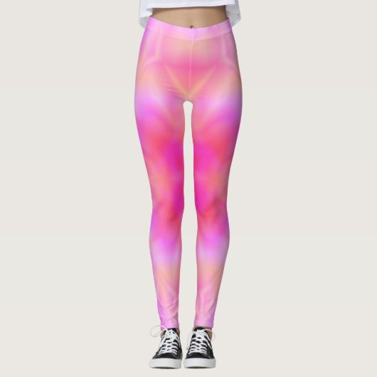 Rosa Aufflackern Leggings (Vorderseite)