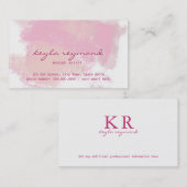 rosa Aufmachung/Make-up pinkisch Visitenkarte (Vorne/Hinten)