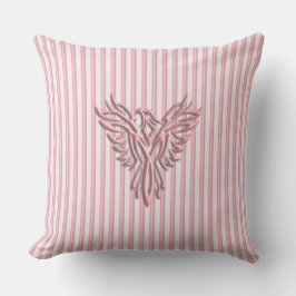 Rosa aufsteigender Phönix mit rosa Bändern, frisch Kissen Für Draußen