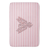 Rosa aufsteigender Phönix mit rosa Streifen - erfr Badematte (Vorderseite Vertikal)