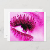 Rosa Auge Postkarte (Vorne/Hinten)