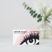 Rosa Augenschatten Makeup Eyelash Brows beruflich Visitenkarte (Stehend Vorderseite)