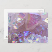 Rosa Aura-Kristalle Postkarte (Vorne/Hinten)