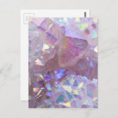 Rosa Aura-Kristalle Postkarte (Vorne/Hinten)