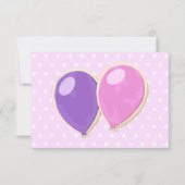 Rosa Ausschnitt Kekse Ballons Geburtstag danke (Rückseite)