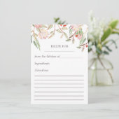 Rosa Australische Blumenzitze Begleitkarte (Stehend Vorderseite)