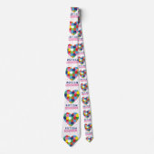 Rosa Autismus Bewusstsein bedeutet Krawatte (Vorderseite)