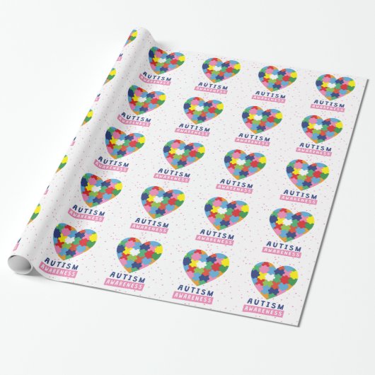 Rosa Autismus-Bewusstsein Geschenkpapier (Ungerollt)