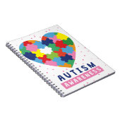 Rosa Autismus-Bewusstsein Notizblock (Rechte Seite)