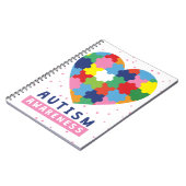 Rosa Autismus-Bewusstsein Notizblock (Linke Seite)