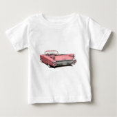Rosa Auto 1959 Cadillacs Baby T-shirt (Vorderseite)