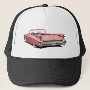 Rosa Auto 1959 Cadillacs Truckerkappe