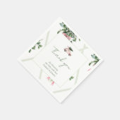 Rosa Auto & Baum Wasserfarbe Weihnachten Napkins Serviette (Ecke)