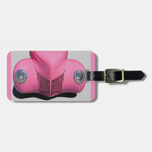 rosa Auto Gepäckanhänger (Vorderseite horizontal)