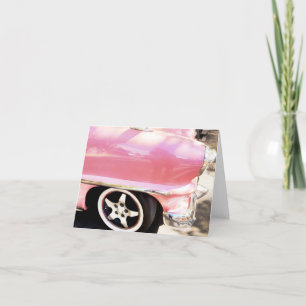 Rosa Auto, Havanna, Kuba Dankeskarte