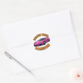 Rosa Auto Runder Aufkleber (Umschlag)
