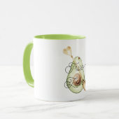 Rosa Avocado-Herzlöffel Tasse (Vorderseite Links)