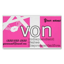 Rosa Avon personalisiert Magnetische Visitenkarte