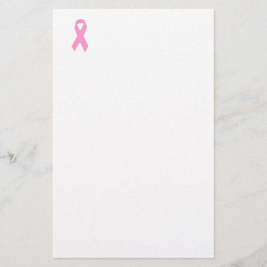Rosa Awareness Ribbon Briefpapier (Vorderseite)