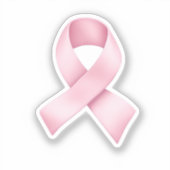 Rosa Awareness Ribbon Emoji Aufkleber (Vorderseite)