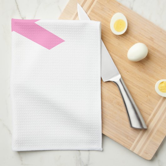 Rosa Awareness Ribbon Küchentuch (Viertel Falte)