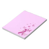 Rosa Awareness Ribbon Notizblock (Rotiert)
