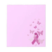 Rosa Awareness Ribbon Notizblock (Vorderseite)
