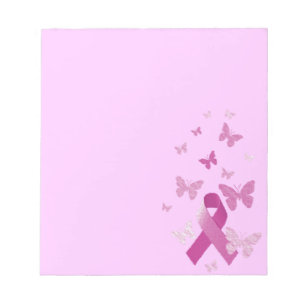 Rosa Awareness Ribbon Notizblock