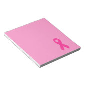 Rosa Awareness Ribbon Notizblock (angewinkelt)