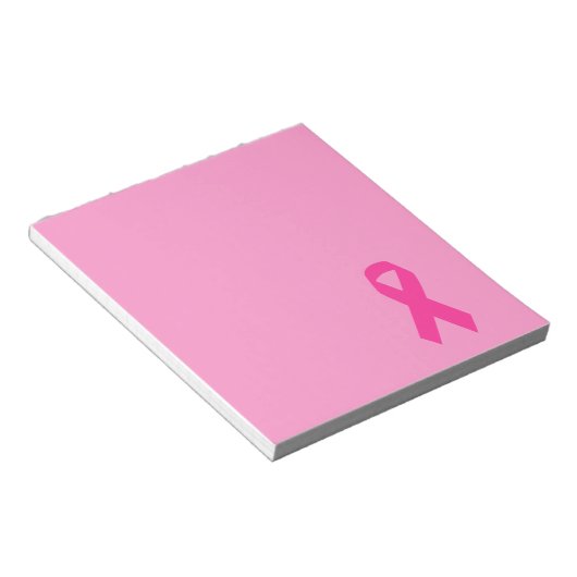 Rosa Awareness Ribbon Notizblock (angewinkelt)