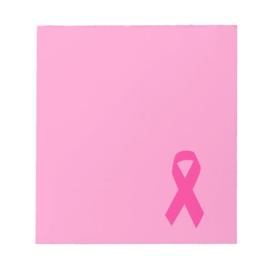 Rosa Awareness Ribbon Notizblock (Vorderseite)