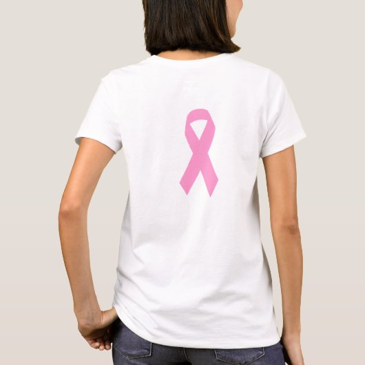 Rosa Awareness Ribbon T-Shirt (Rückseite)