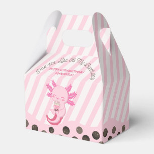 Rosa Axolotl Bubble Boba Tea Tee Tee Tee Girl Birt Geschenkschachtel