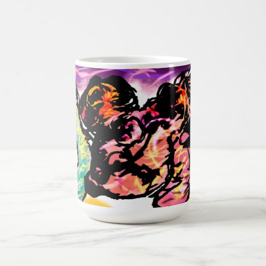 Rosa Axolotl-Edelstein Kaffeetasse (Mittel)