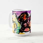 Rosa Axolotl-Edelstein Kaffeetasse (Vorderseite Links)