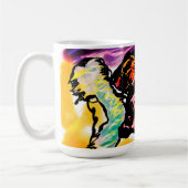 Rosa Axolotl-Edelstein Kaffeetasse (Links)