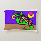 Rosa Axolotl-Kunst Dekokissen (Rückseite)