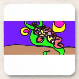 Rosa Axolotl-Kunst Getränkeuntersetzer