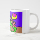 Rosa Axolotl-Kunst Jumbo-Tasse (Rechts)